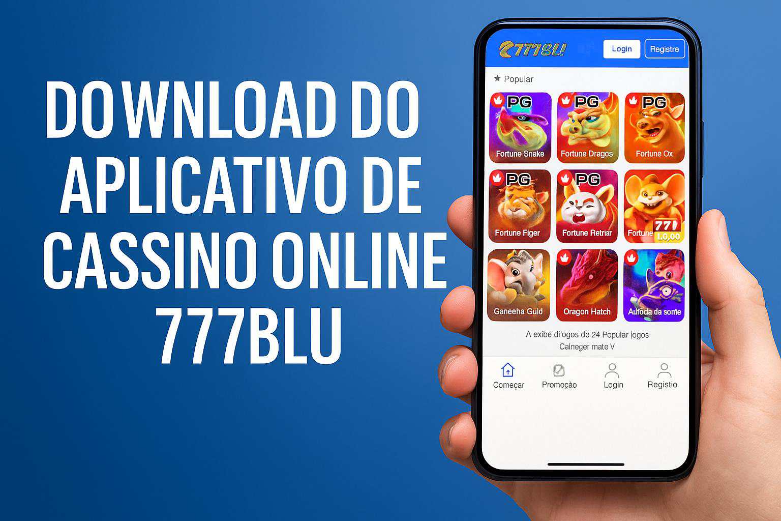 Baixar o 777BLU Cassino App