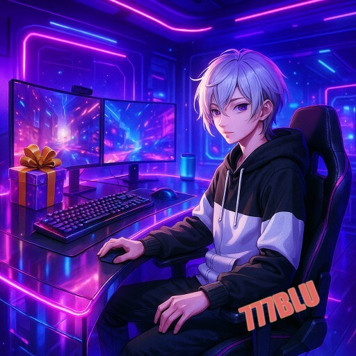 Imagem promocional da 777BLU mostrando a plataforma e suas vantagens