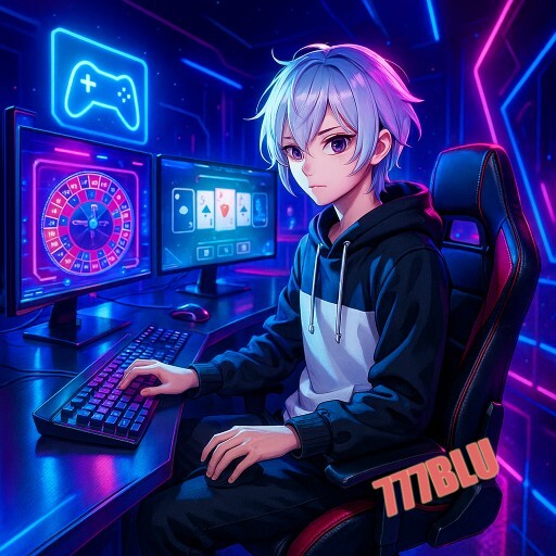 Imagem promocional da 777BLU mostrando a plataforma e suas vantagens