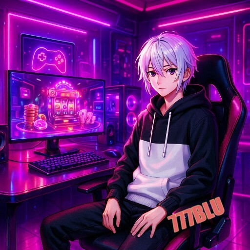 Imagem promocional da 777BLU mostrando a plataforma e suas vantagens